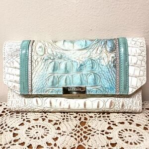 NWOT BRAHMIN SERENDIPITY TRI-COLOR CHECKBOOK WALLET